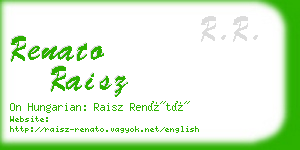 renato raisz business card